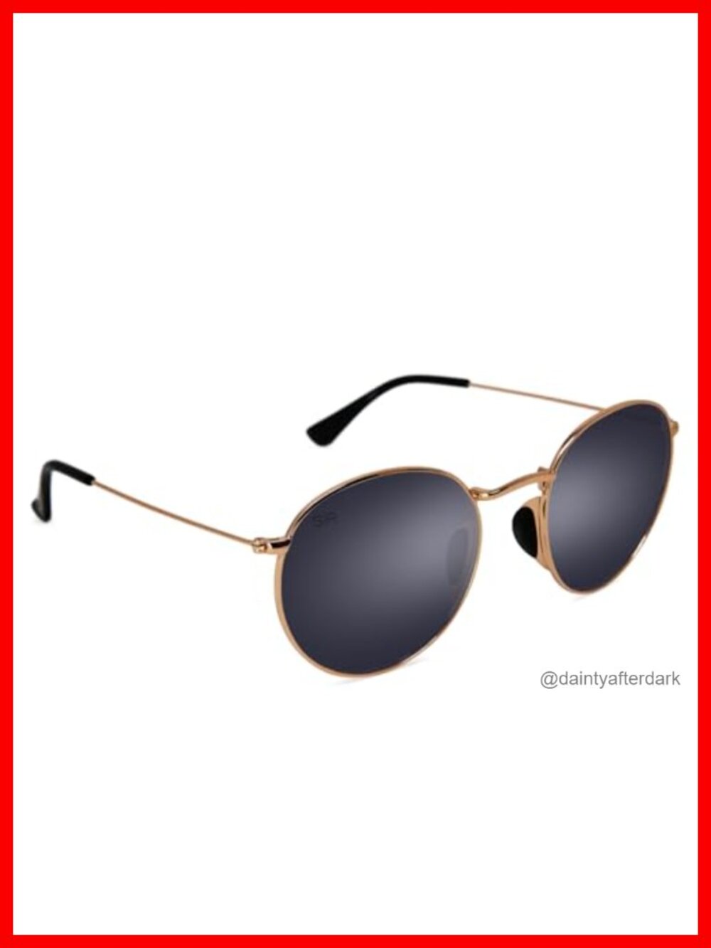Round Metal Polarized Sunglasses Tangle Free UV Protection Full Frame
